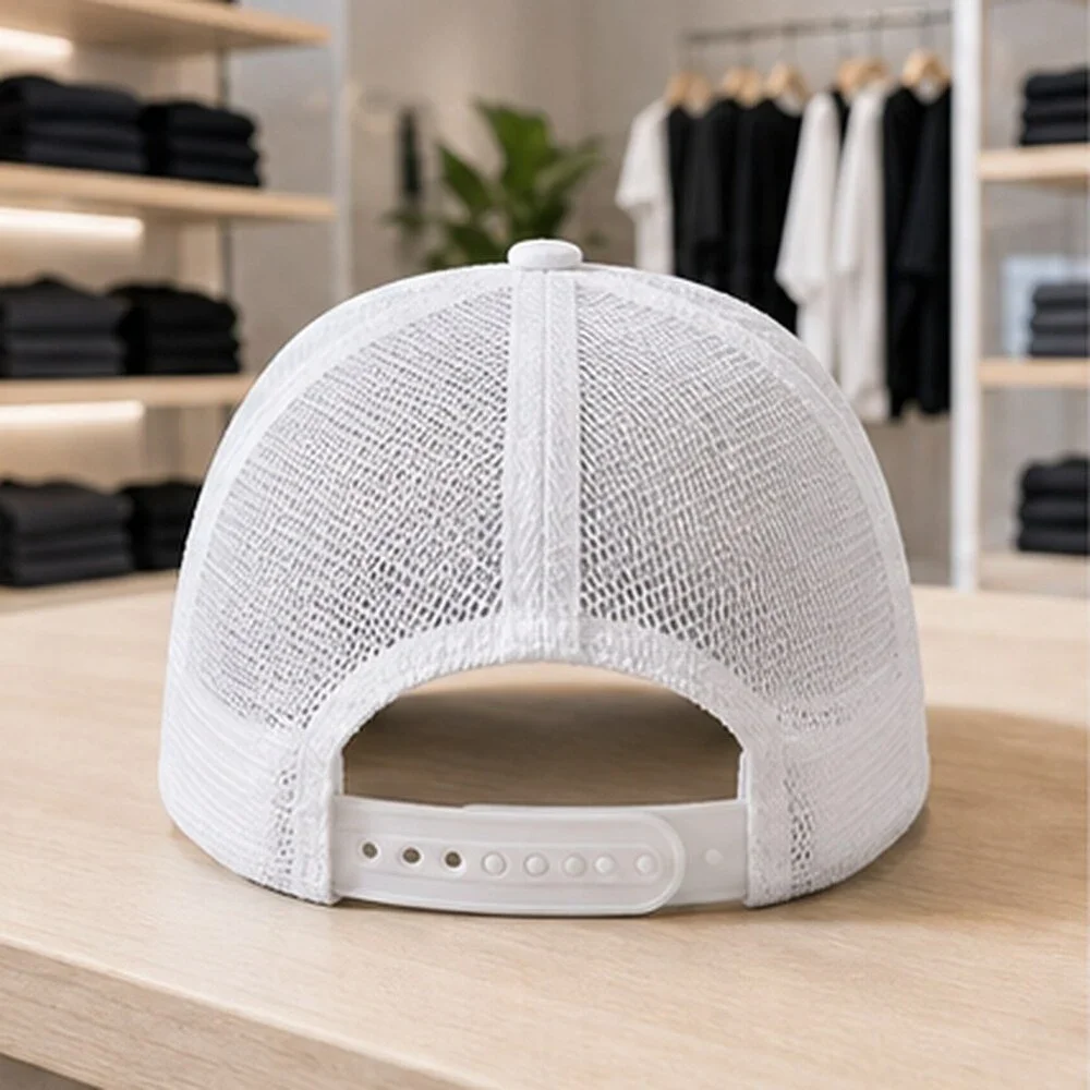 ALO Yoga White Black Golf Mesh Trucker Cap Hat NWT